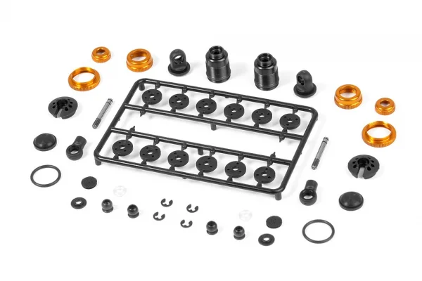 XRay Aluminium Shock Absorber-Set - Low Profile - Orange (2) ** CLEARANCE **