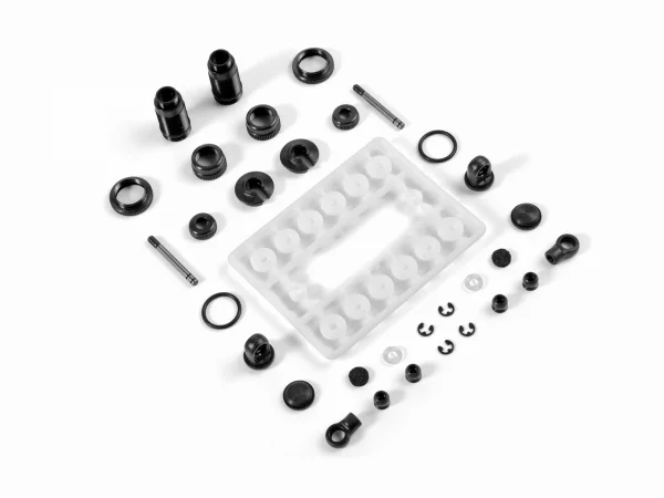 XRay Aluminium Shock Absorber 20.8mm Set - Black (2)
