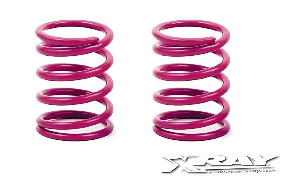 XRay Spring Set D=1.8 (33 LB) Purple - Medium-Hard - Rear (2) — image 1 of 3