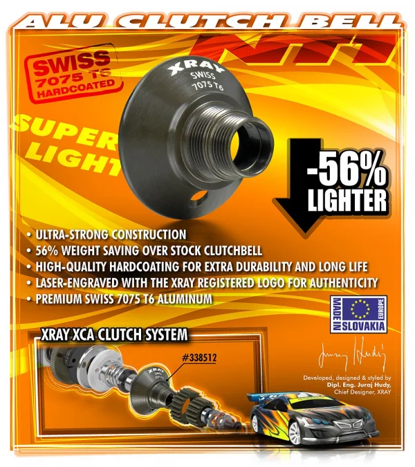 XRay Aluminium Clutch Bell - Swiss 7075 T6 (7mm) - Hard Coated — image 3 of 4