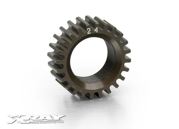 XRay Xca Aluminium 7075 T6 Hardcoated Pinion Gear - 24T (2nd) — image 1 of 4