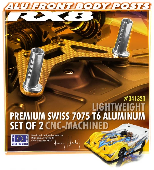 XRay Aluminium Front Body Post - Swiss 7075 T6 (2) — image 4 of 5