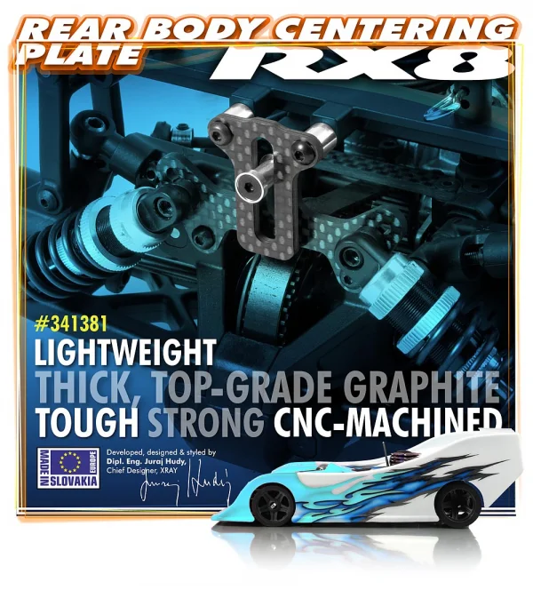 XRay Graphite Rear Body Centering Plate - Set