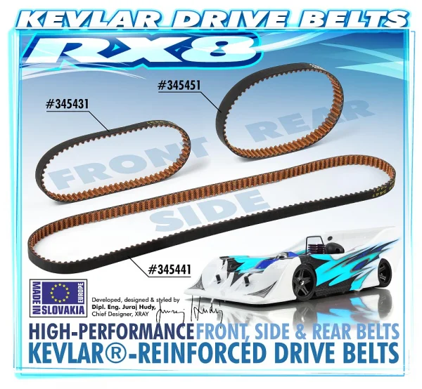 XRay High-Performance Kevlar Drive Belt Side 6.0 X 432 mm