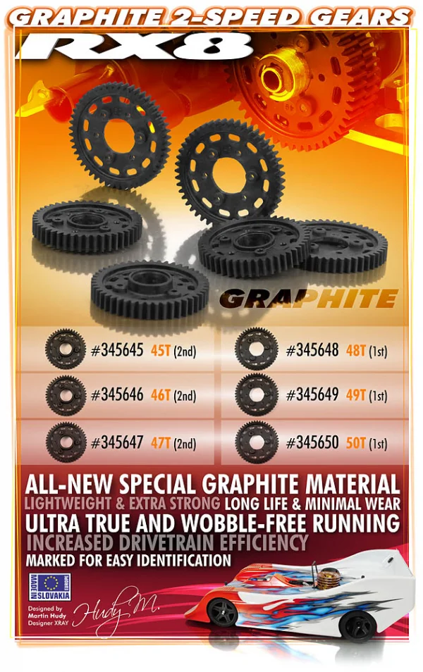 XRay Graphite 2-Speed Gear 45T (2nd)