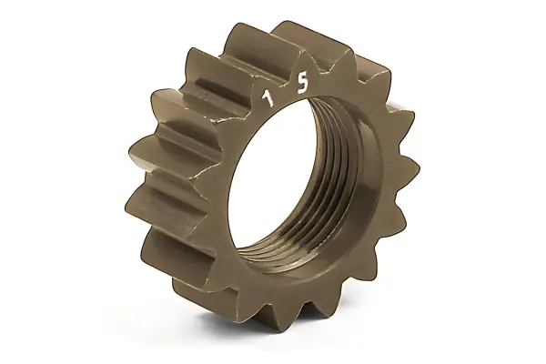 XRay XCA Aluminium 7075 T6 Hard Coated Pinion Gear - 15T (1st) — image 1 of 3
