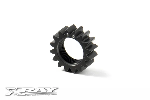XRay Xca Aluminium 7075 T6 Hard Coated Pinion Gear - 16T (1st) — image 1 of 2
