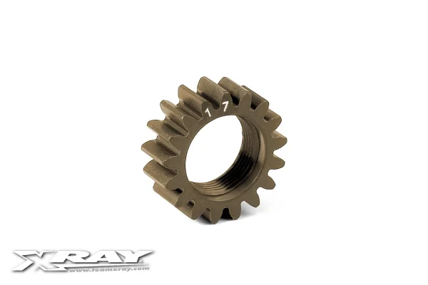 XRay Xca Aluminium 7075 T6 Hard Coated Pinion Gear - 17T (1st) — image 3 of 3
