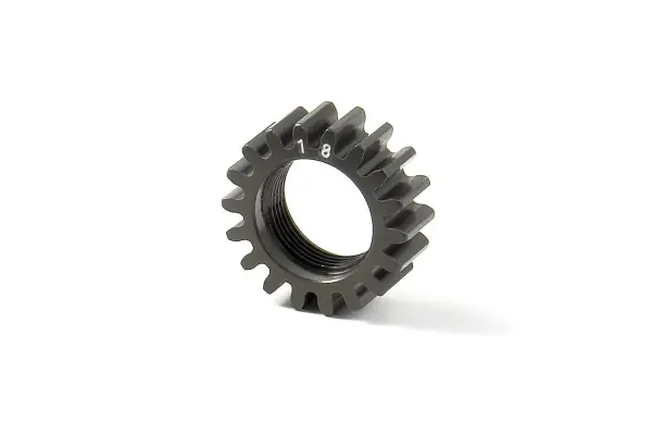 XRay XCA Aluminium 7075 T6 Hard Coated Pinion Gear - 18T (1st) — image 1 of 4