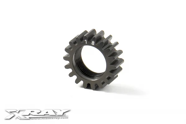 XRay Xca Aluminium 7075 T6 Hard Coated Pinion Gear - 18T (1st) — image 1 of 3