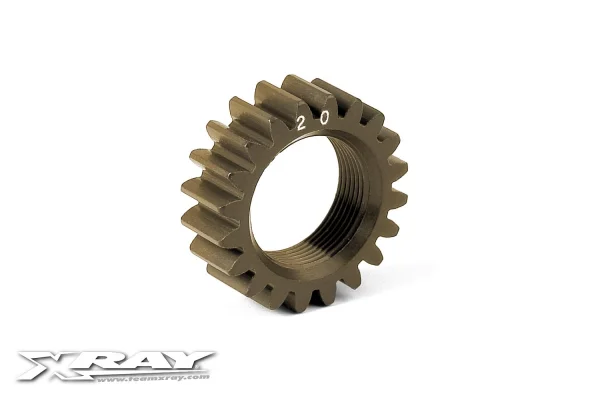 XRay Xca Aluminium 7075 T6 Hard Coated Pinion Gear - 20T (2nd) — image 2 of 2