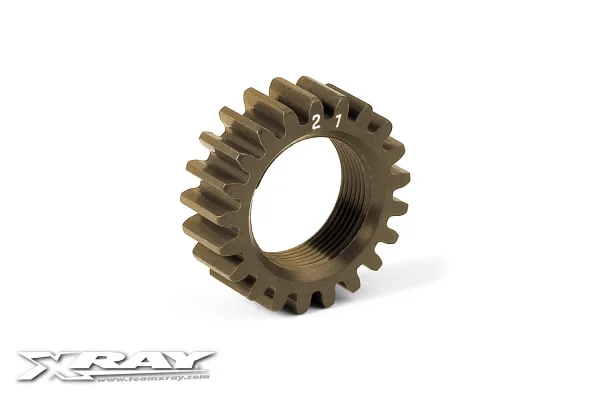 XRay Xca Aluminium 7075 T6 Hard Coated Pinion Gear - 21T (2nd) — image 2 of 3
