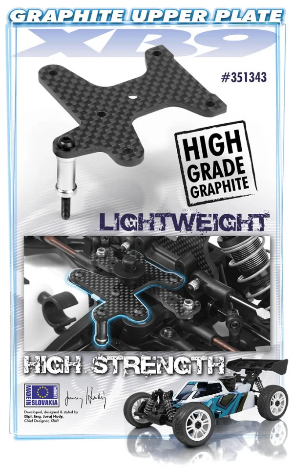 XRay XB9 Graphite Upper Plate