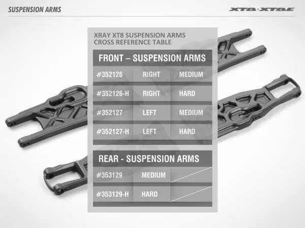 XRay GTXE Composite Solid Front Lower Suspension Arm Right - Hard — image 3 of 3