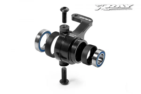 XRay XB808 Aluminium Steering Block Left - 5 Deg King-Pin - Set