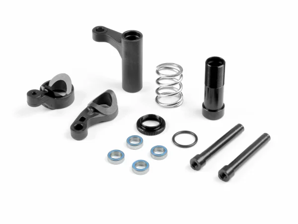 XRay Servo Saver For Semi-Split Bulkhead - Graphite - Set