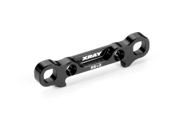 XRay Aluminium Rear Lower Susp. Holder +2mm - Rear - Square Adj. Roll-Center &mdash; image 3 of 3