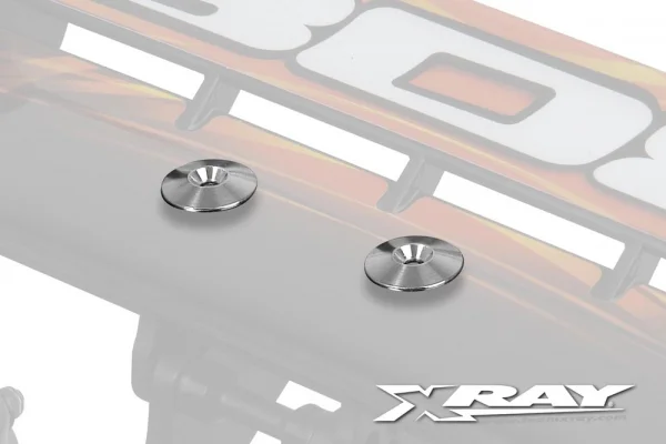 XRay Aluminium Rear Wing Shim (2)