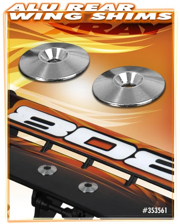 XRay Aluminium Rear Wing Shim (2)