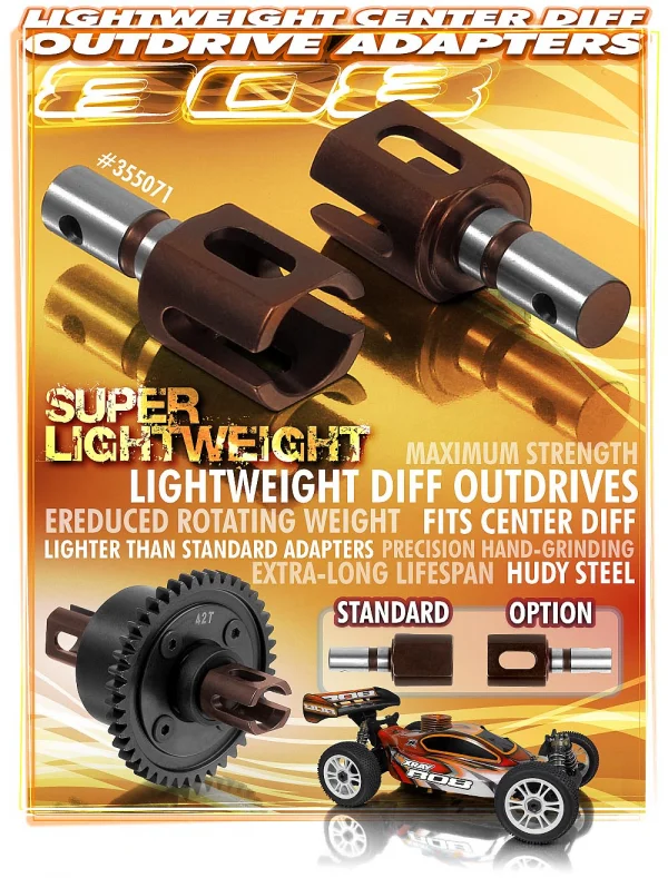 XRay Center Diff Outdrive Adapter - Lightweight - Hudy Steel (2)
