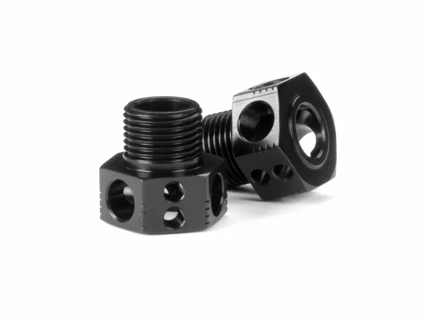 XRay Aluminium Wheel Axle Offset 4mm - Lightweight - Black Coated (2) — image 1 of 2