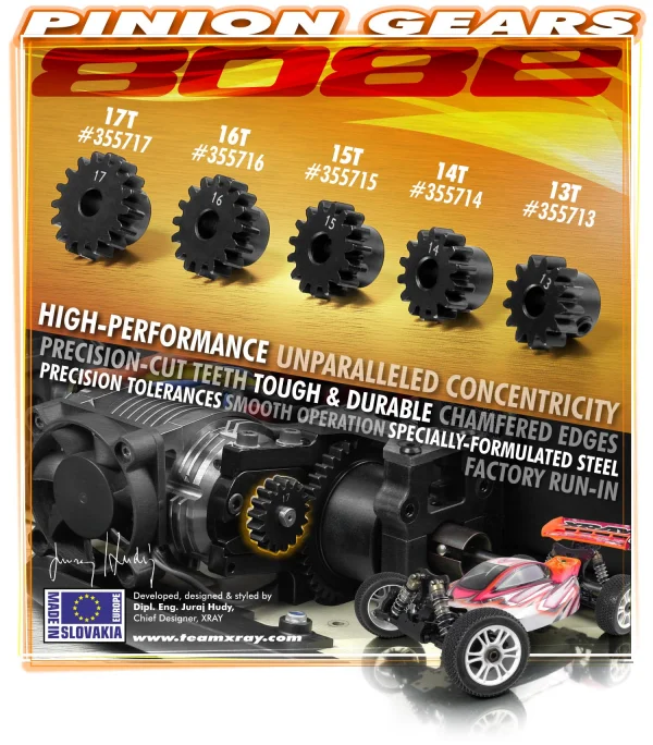 XRay XB808E 16T Pinion Gear