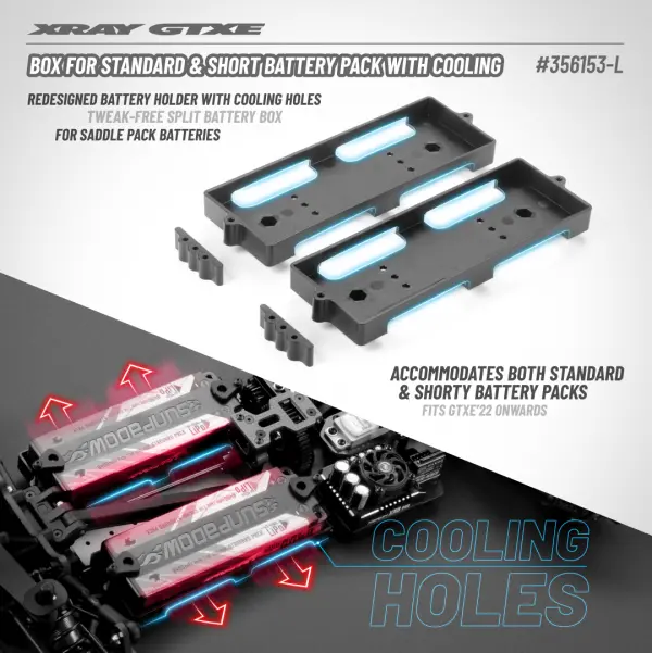 XRay GTXE Box For Standard And Short Battery Pack With Cooling (2) — image 2 of 2