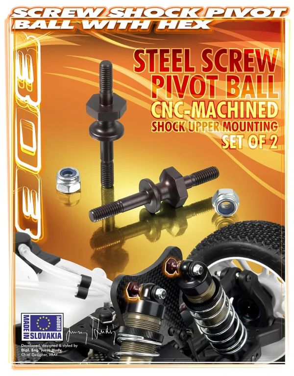 XRay Steel Screw Shock Pivot Ball With Hex (2)