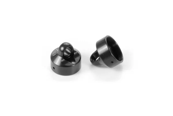 XRay XB8 Aluminium Shock Cap Nut - Swiss 7075 T6 - Black Coated (2)