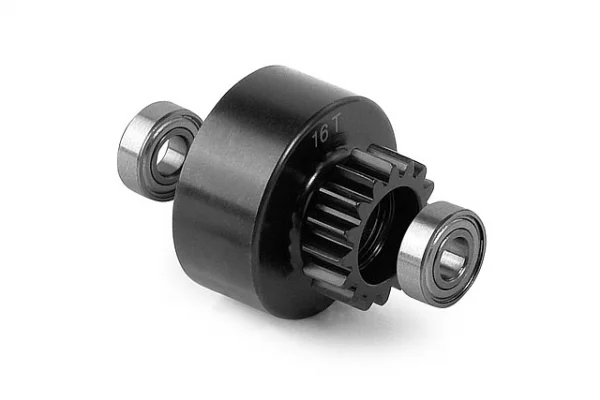 XRay XB808 Clutch Bell 16T With Oversized 5X12X4mm Ball-Bearings - V2
