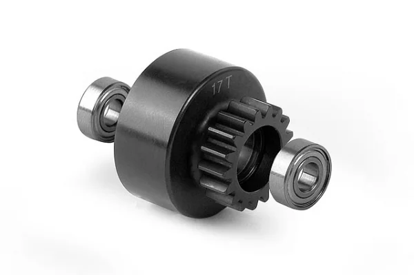 XRay XB808 Clutch Bell 17T With Oversized 5X12X4mm Ball-Bearings - V2