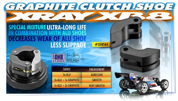 XRay Graphite Clutch Shoe - Long Life (2)