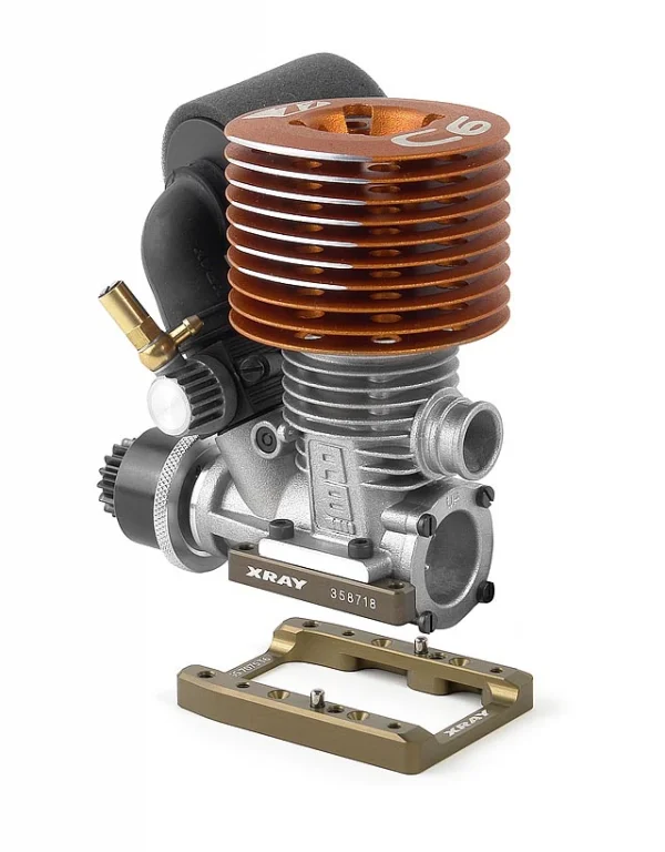 XRay XB808 Aluminium One-Piece Engine Mount - Swiss 7075 T6 - Hard Coated — image 6 of 7