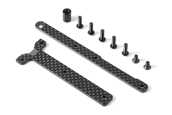XRay Graphite Chassis Brace Upper Deck - Saddle Pack (2) — image 1 of 3