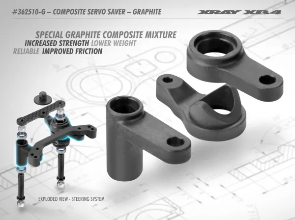 XRay Composite Servo Saver - Graphite — image 2 of 2