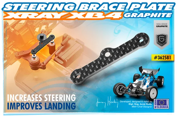 XRay Steering Brace 2.0mm Graphite