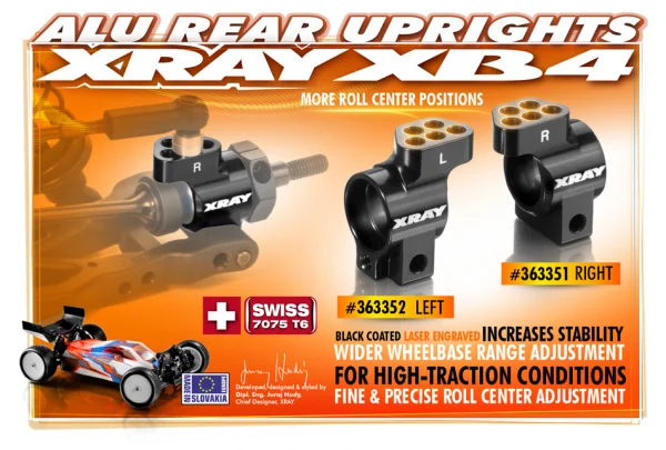 XRay Aluminium Rear Upright - Left