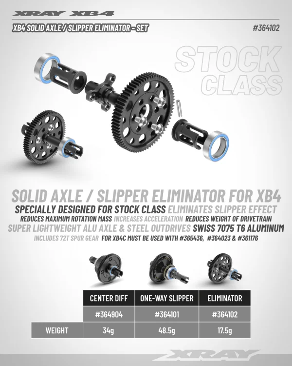 XRay XB4 Solid Axle - Set — image 2 of 2