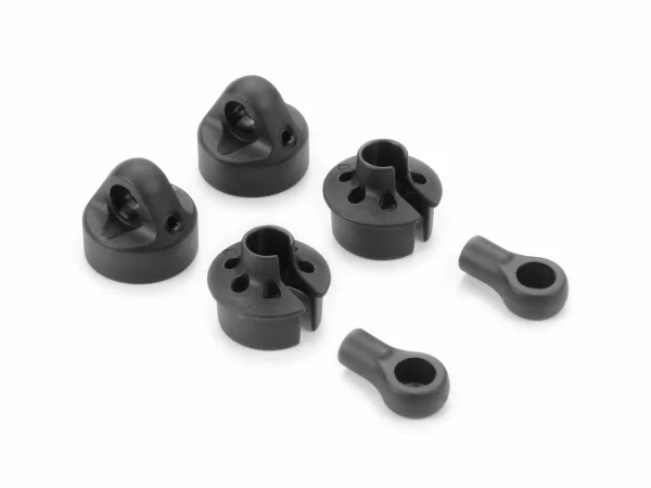 XRay Composite Short Shock Cap Spring Collar And Ball Joint - Big Bore (2)