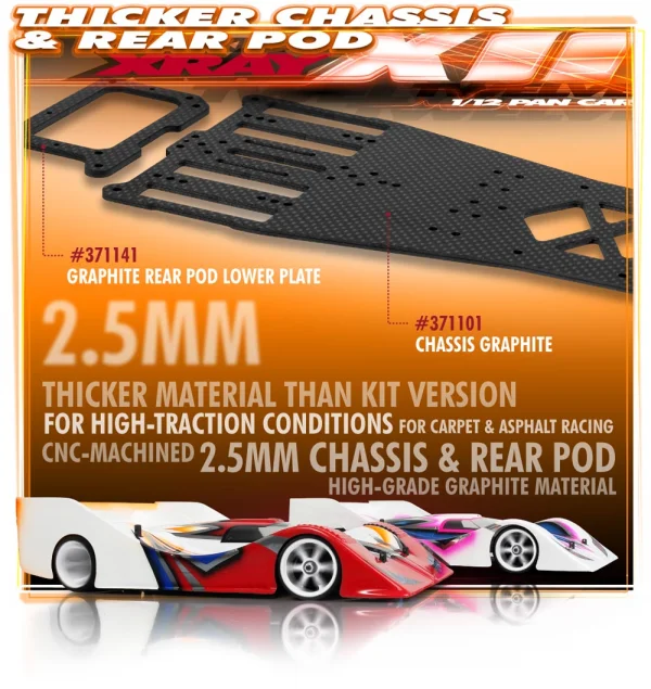 XRay Xii Chassis - 2.5mm Graphite