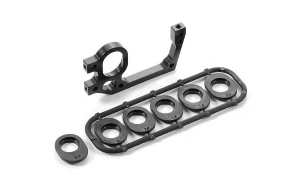 XRay X1 Aluminium Rear Bulkhead - Left + Ride Height Adjusters