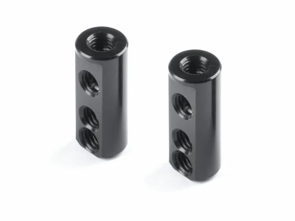 XRay X12 Aluminium Servo Mount - Fixed And Floating - Black (2)