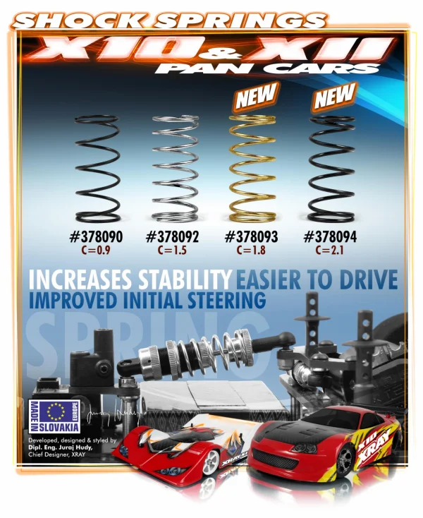 XRay Shock Spring C=1.8 - Gold
