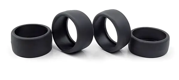 XRay Rubber Tires + Inserts, F+R (40Deg) — image 1 of 2