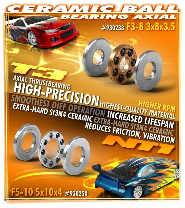XRay Ceramic Ball Bearing Axial F3-8 3X8X3.5