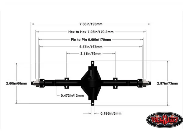 RC4WD Yota II Ultimate Scale Cast Axle (Center Rear)