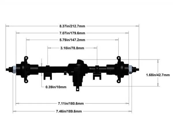 RC4WD TEQ Ultimate Scale Cast Axle (Front) RC4WD