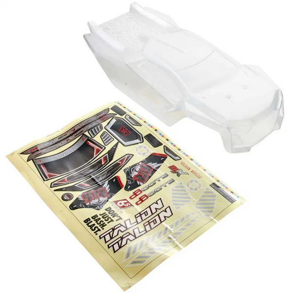 ARAC3322 Arrma Body Clear W/Decals Window Mask Talion 6S BLX