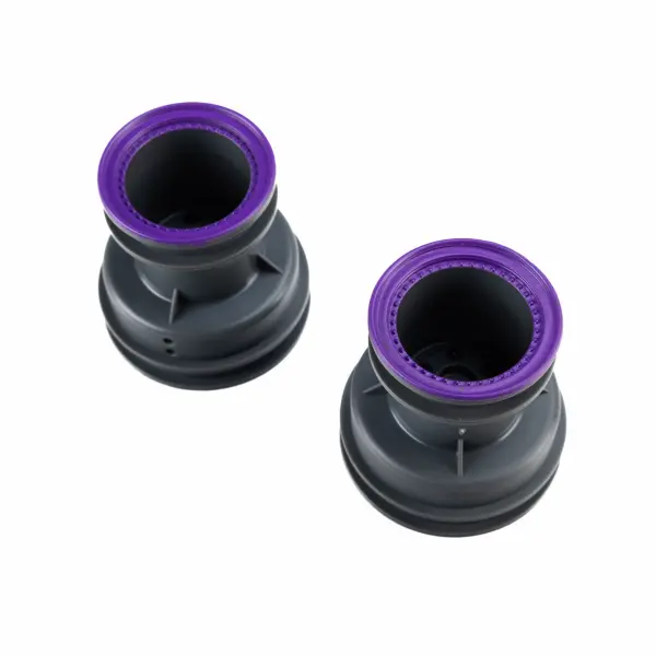 MT Wheel - Purple Beadlock - Light Grey (2): Mini LMT