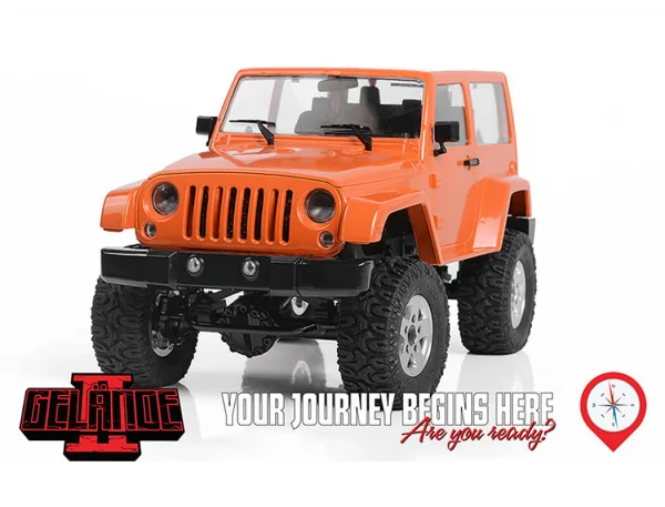 RC4WD 1:18 Gelande II - Black Rock Body Set (Orange) - RTR